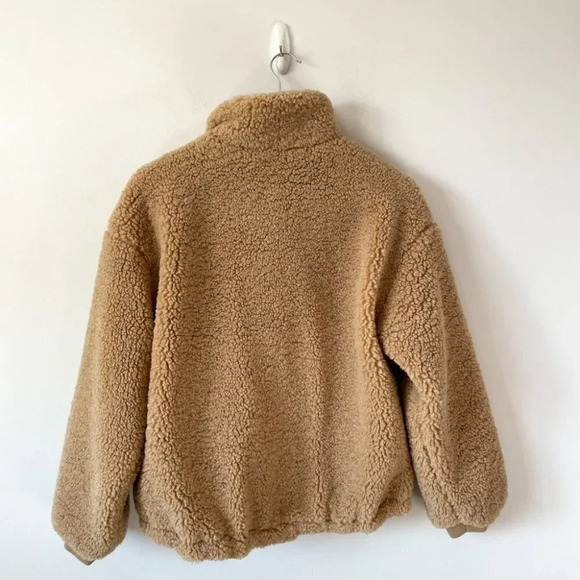 Levi's Sherpa Fleece Soft Jacket Coat Sesame Brown Tan Sz Small - Picture 7 of 9